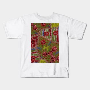 Aboriginal Art - Connection Kids T-Shirt